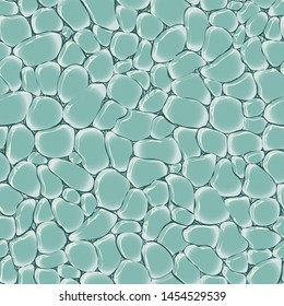 Seamless abstract background of pieces of ice with glare (view from above).