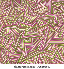 Seamless abstract background in pink and green colors. Vector illustration