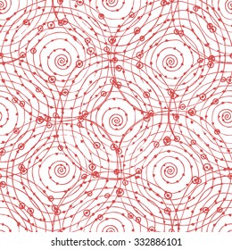 seamless abstract background with red spirals 