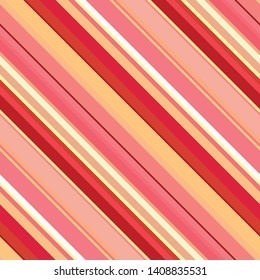 Seamless abstract background with red, yellow, pink stripes, vector illustration