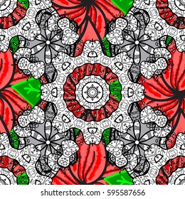 Seamless abstract background with repeating elements. And white pattern. Elegant vector classic pattern.