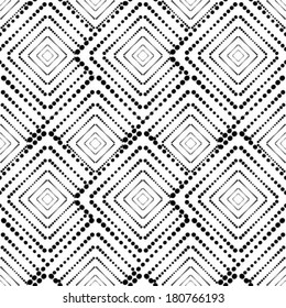 seamless abstract background with rhombus of dots of different sizes 
