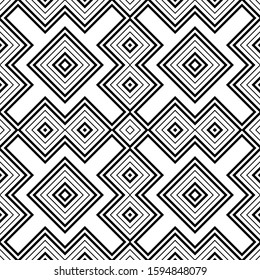 Seamless abstract background with rhombuses. Checkered infinity geometric pattern. Vector illustration. 