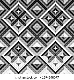 Seamless abstract background with rhombuses. Checkered infinity geometric pattern. Vector illustration. 