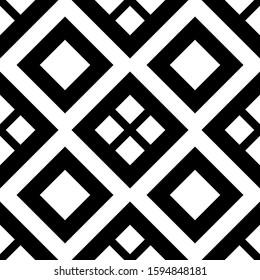 Seamless abstract background with rhombuses. Checkered infinity geometric pattern. Vector illustration. 