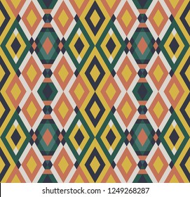 Seamless abstract background with rhombuses. Infinity geometric pattern.  Vector illustration.