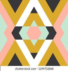 Seamless abstract background with rhombuses. Infinity geometric pattern. Vector illustration. 