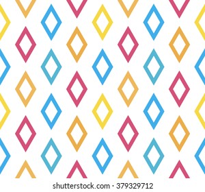 Seamless abstract background with rhombuses. Infinity geometric pattern. Vector illustration.