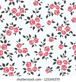 Seamless abstract  background  with roses