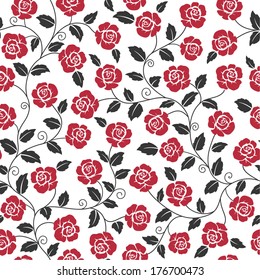 Seamless abstract  background  with roses