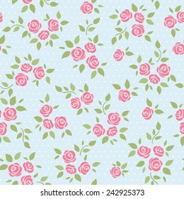 Seamless abstract background with roses