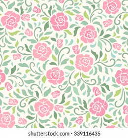 Seamless abstract  background  with roses
