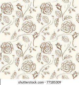 seamless abstract background with roses