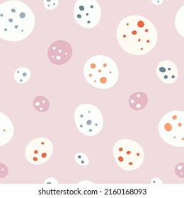 Seamless abstract background with rounded shapes in pastel colors
