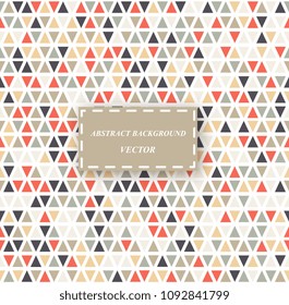 Seamless abstract background with small colorful triangles pattern. Geometric a mosaic of triangles