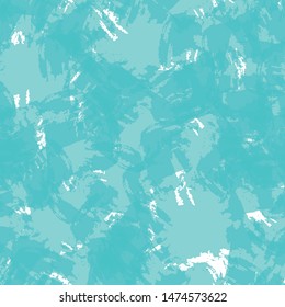 Seamless abstract background of smears of paint turquoise