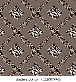 Seamless abstract background spotted leopard.