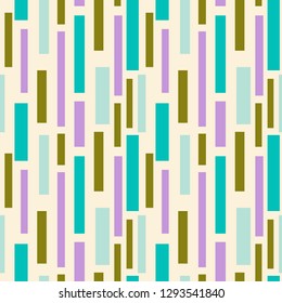 Seamless abstract background with squares, vertical lines. Infinity geometric pattern. Vector illustration.  