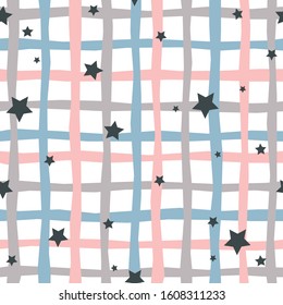 Seamless Abstract Background with stars. Vector Illustration