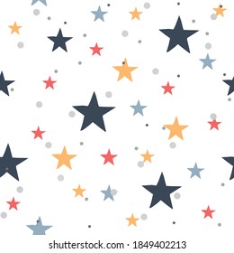 Seamless Abstract Background with stars. Vector Illustration