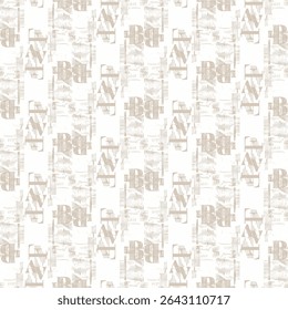 A seamless abstract background with straight stripes, featuring a halftone monochrome grunge texture. This chaotic vertical lines pattern is ideal for cover design, wallpapers, and modern geometric co