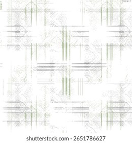A seamless abstract background with straight stripes, featuring a halftone monochrome grunge texture. This chaotic vertical lines pattern is ideal for cover design, wallpapers, and modern geometric co