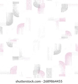 A seamless abstract background with straight stripes, featuring a halftone monochrome grunge texture. This chaotic vertical lines pattern is ideal for cover design, wallpapers, and modern geometric co