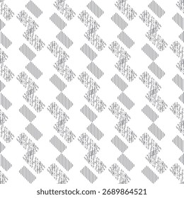 Um fundo abstrato sem costura com listras retas, apresentando uma textura grunge monocromática de meio-tom. Este padrão caótico de linhas verticais é ideal para design de capa, papéis de parede e co geométrico moderno