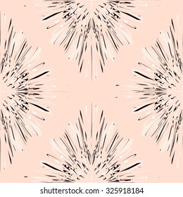 Seamless abstract background with stylized floral shapes. Vector illustration.