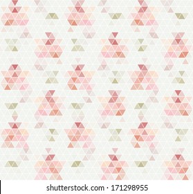 Seamless abstract background texture. Pastel color. Mosaic effect of triangles triangular