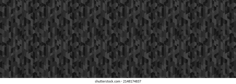 Seamless abstract background. Tiled texture. Geometric banner. Black and white illustration