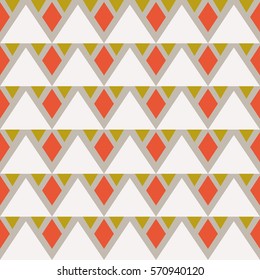 Seamless abstract background with triangles and rhombuses. Infinity geometric pattern. Vector illustration.