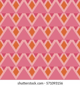 Seamless abstract background with triangles and rhombuses. Infinity geometric pattern. Vector illustration.