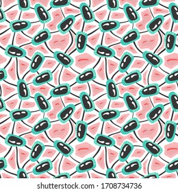 Seamless abstract background with unusual freehand pattern. Biology motif.