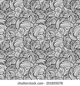 Seamless abstract background, vector illustration, black white