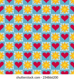 Seamless abstract background vector illustration of Valentine's Day