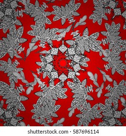 Seamless abstract background. Vector illustration. Oriental vector classic red and white pattern.