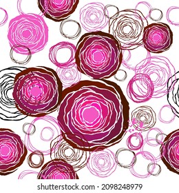 Seamless abstract background from Violet circles. Vector illustration