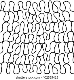 Seamless abstract background of wavy lines. Vector pattern on white background