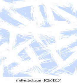 Seamless abstract background. White and blue background. Seamless pattern. Grunge texture. Element of design for printed products, prints. Vector EPS 10