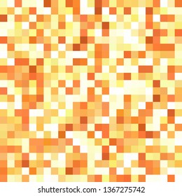 Seamless abstract background with yellow, white, orange squares, vector illustration