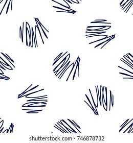 Seamless abstract background for your design. Pattern for fabric, paper, sites, cards. Monochrome texture with dots or circles