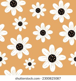 Seamless abstract backgrounds. Hand drawn various shapes and flower objects. Can be used for printing needs and other digital needs. Contemporary modern trendy vector illustrations. 