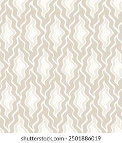 seamless abstract beige diamond wavy Modern stylish texture. Repeating pastel background patterns used for textiles, tiles..,