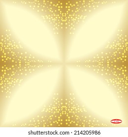 seamless abstract beige floral pattern golden texture with beige bubbles vector
