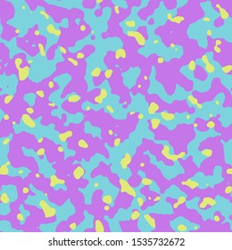 seamless abstract bio pattern. camouflage style and neon colors.