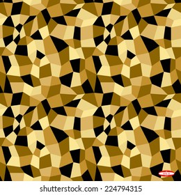 seamless abstract black beige sand pattern with tetrahedron vector