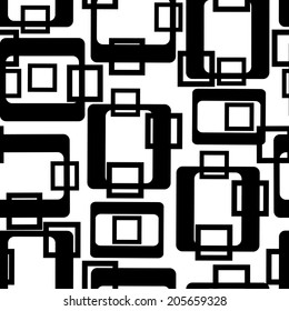 Seamless abstract black geometric pattern