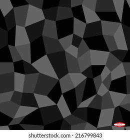 seamless abstract black grey pattern line on grey background with tetrahedron vector