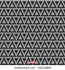 seamless abstract black grey pattern with triangle. vector